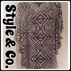 Style & Co.Black & White with
 Flutter Sle…